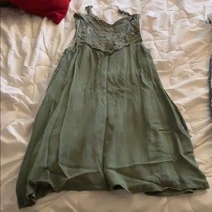 Halter green dress
